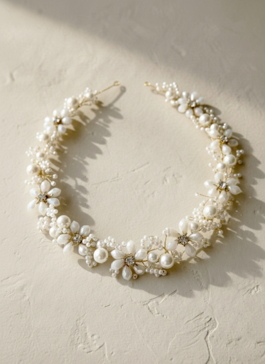 Bridal Floral Crystal Hair Vine