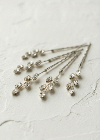 Crystal Branch Hair Pins