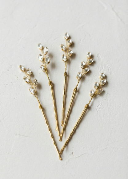 Crystal Branch Hair Pins