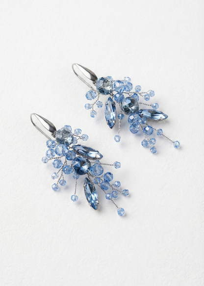 Blue Crystals Bridal Earrings