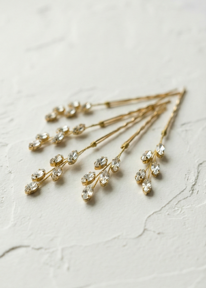 Crystal Branch Hair Pins