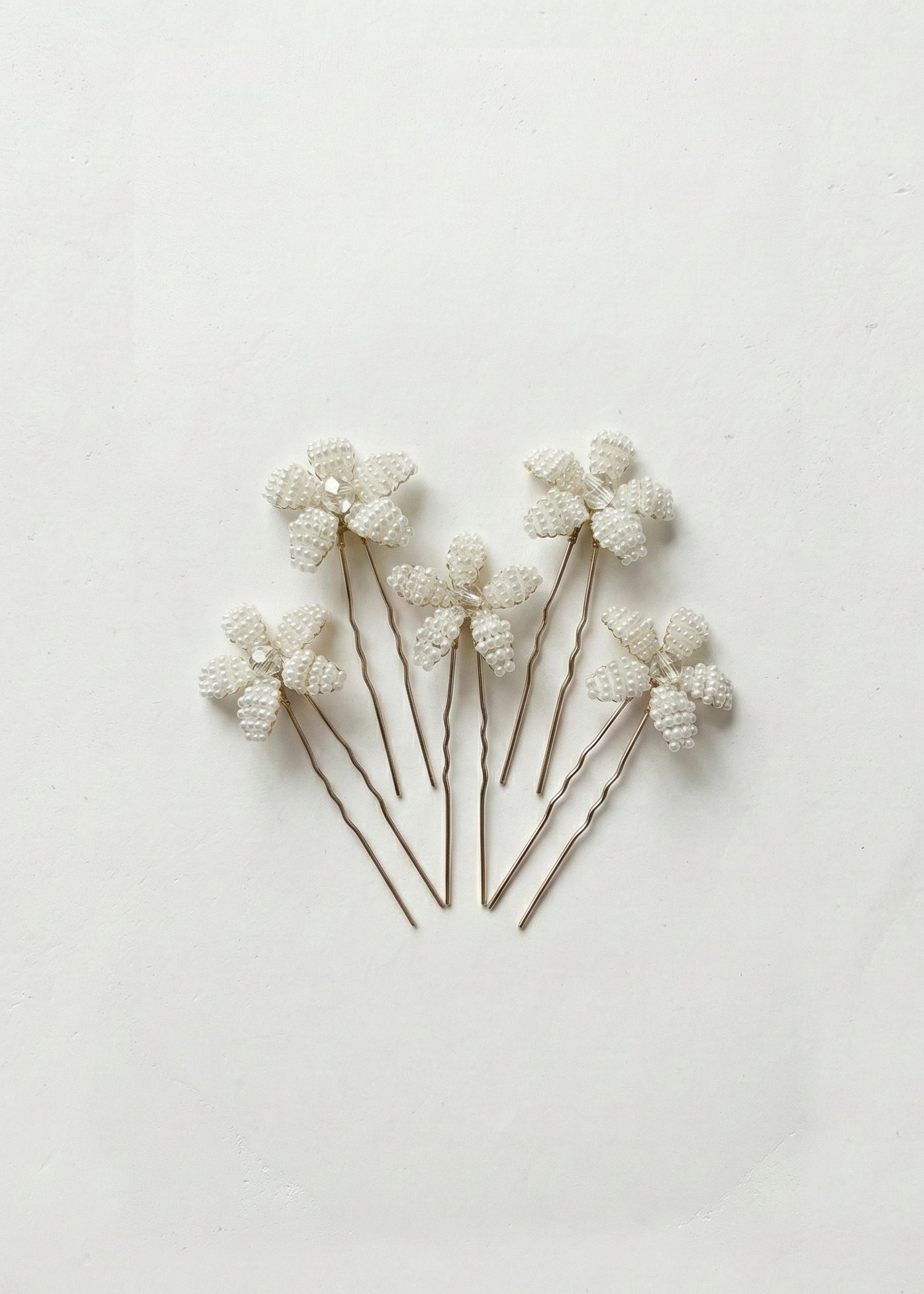 Glass bead flower pins