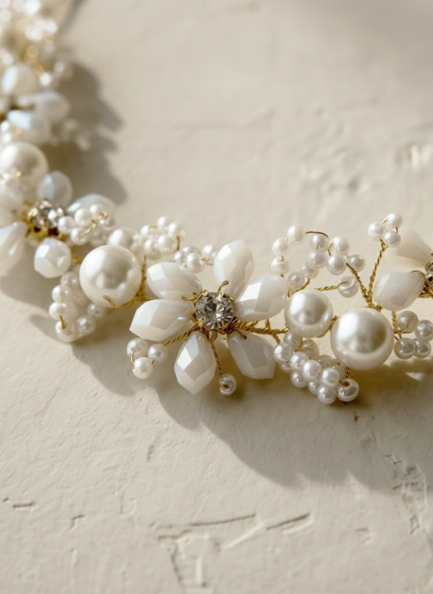 Bridal Floral Crystal Hair Vine